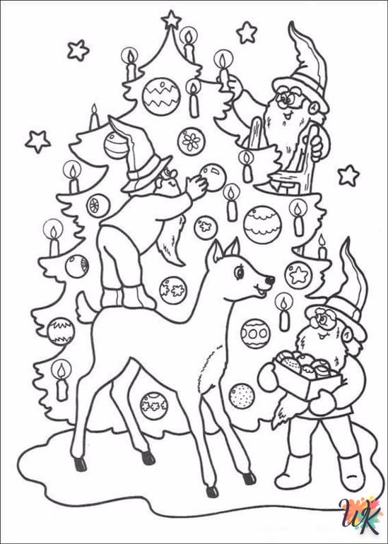 coloriage Sapin de Noël  a imprimer enfant 10 ans