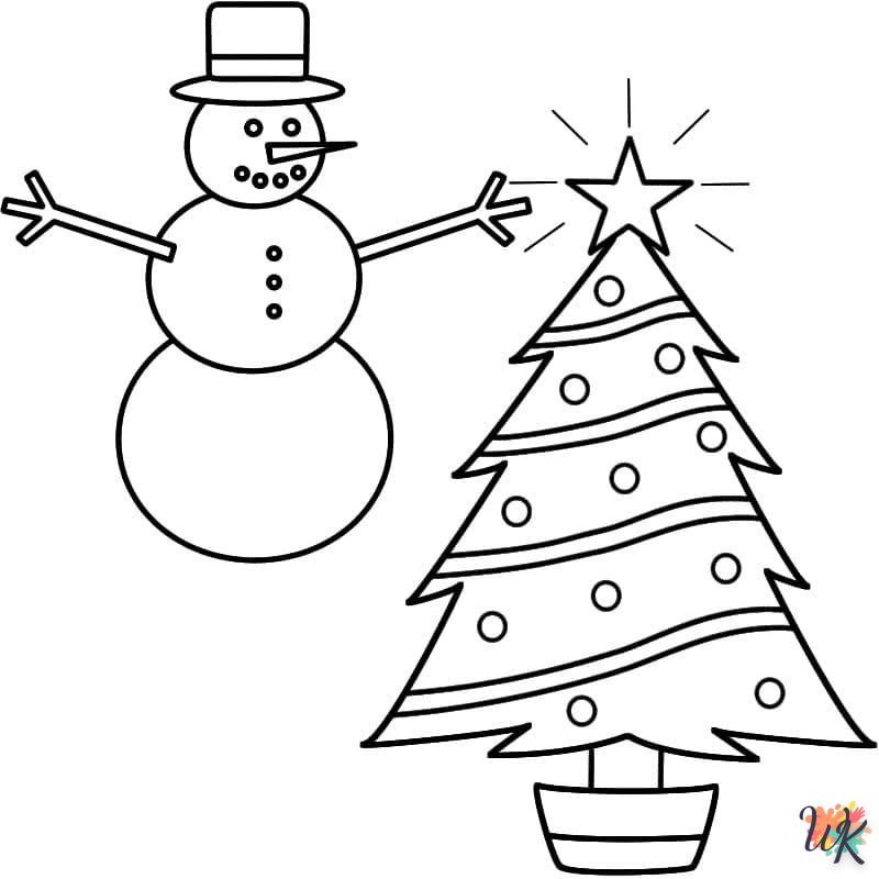 coloriage Sapin de Noël  à imprimer pour enfant de 9 ans