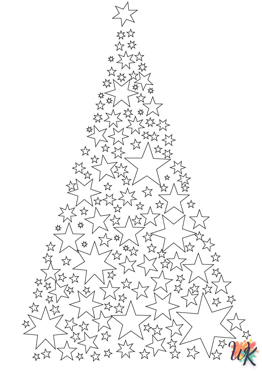 coloriage Sapin de Noël  à imprimer pour enfant de 6 ans