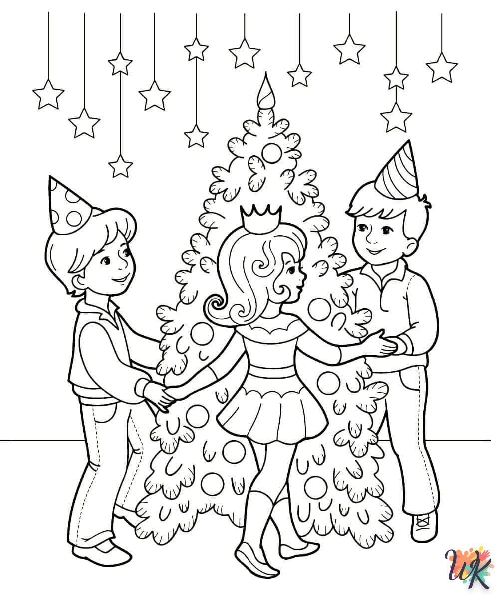 coloriage Sapin de Noël  pour enfant de 6 ans