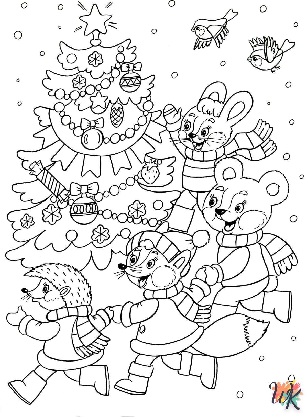 coloriage Sapin de Noël  en ligne maternelle