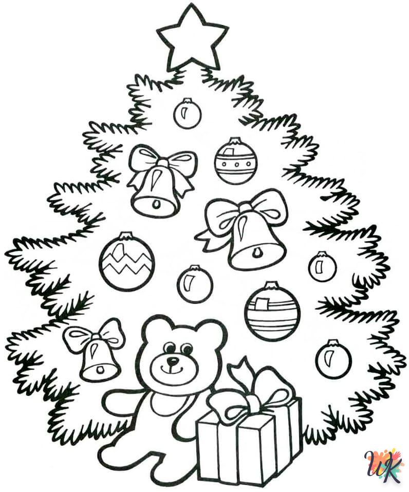 coloriage Sapin de Noël  dinosaures en ligne gratuit à imprimer