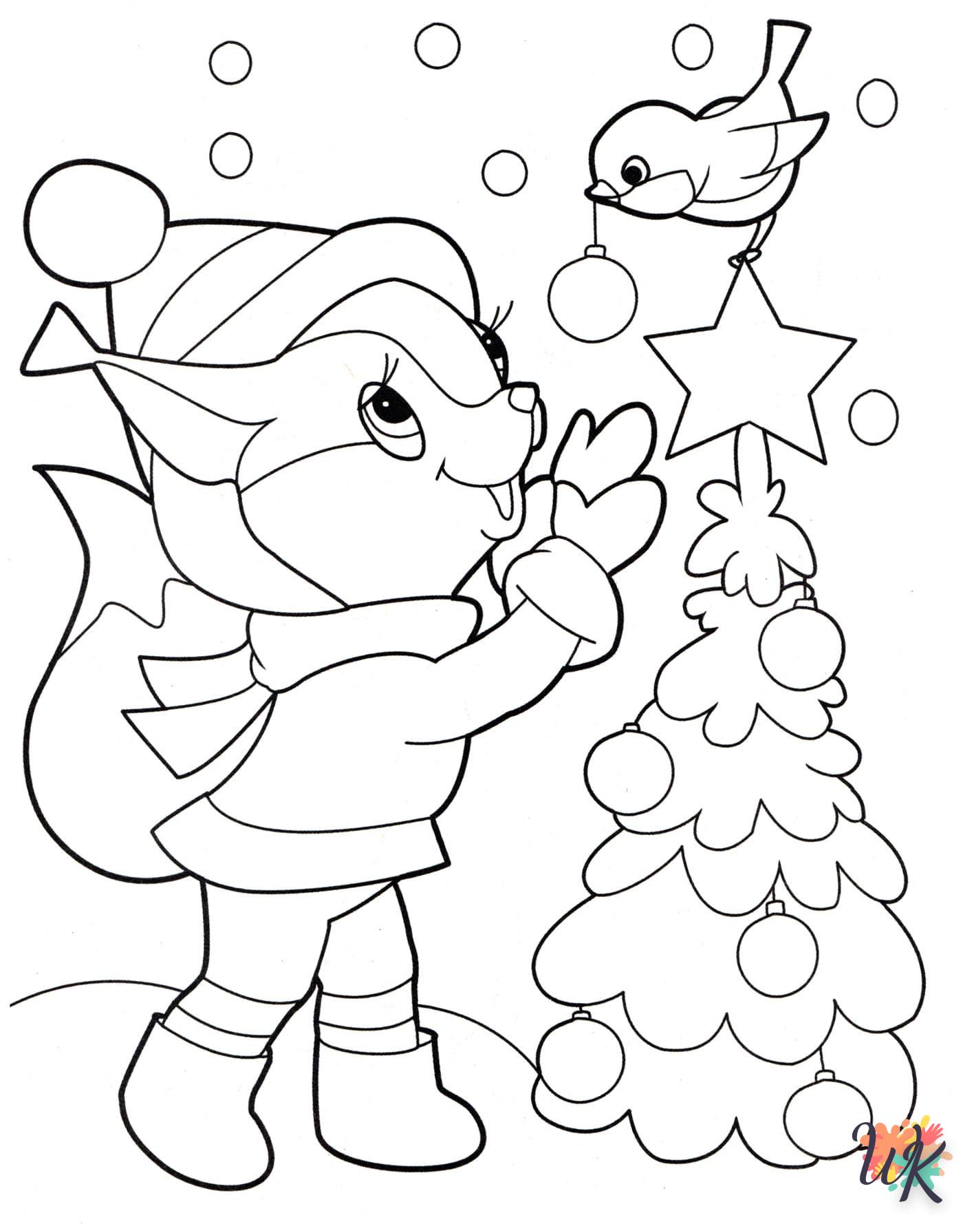 coloriage Sapin de Noël  à imprimer pour enfant de 2 ans