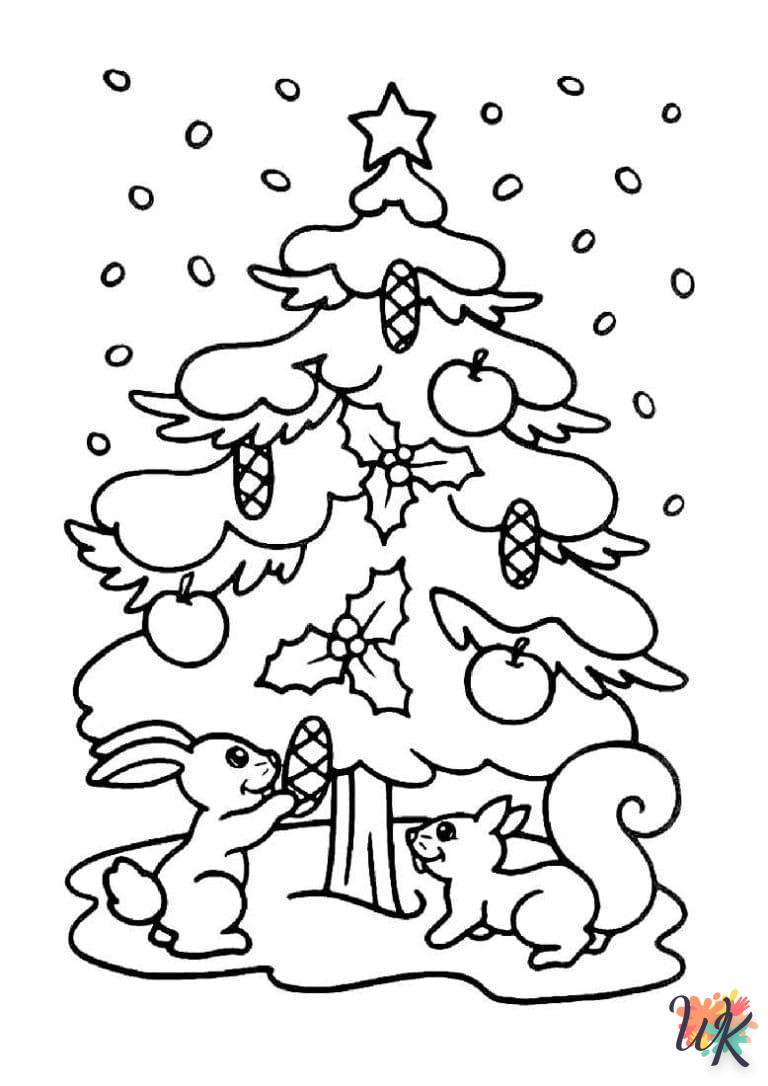 coloriage Sapin de Noël  à imprimer pour enfant de 8 ans