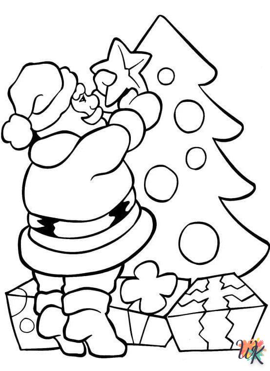 coloriage Sapin de Noël  et decoupage a imprimer gratuit