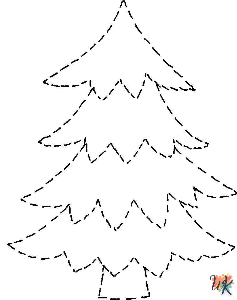 coloriage Sapin de Noël  bebe à imprimer gratuit