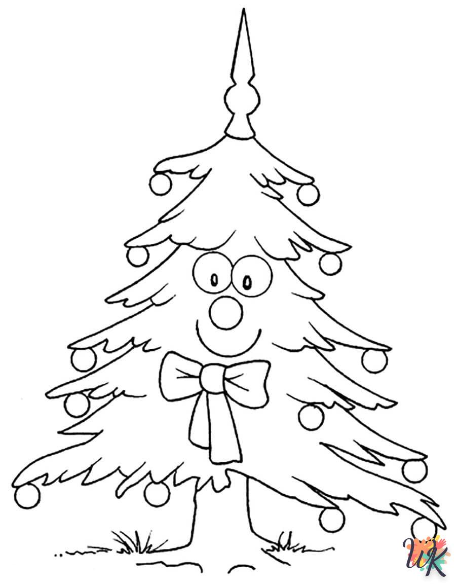 coloriage Sapin de Noël  a imprimer enfant 6 ans