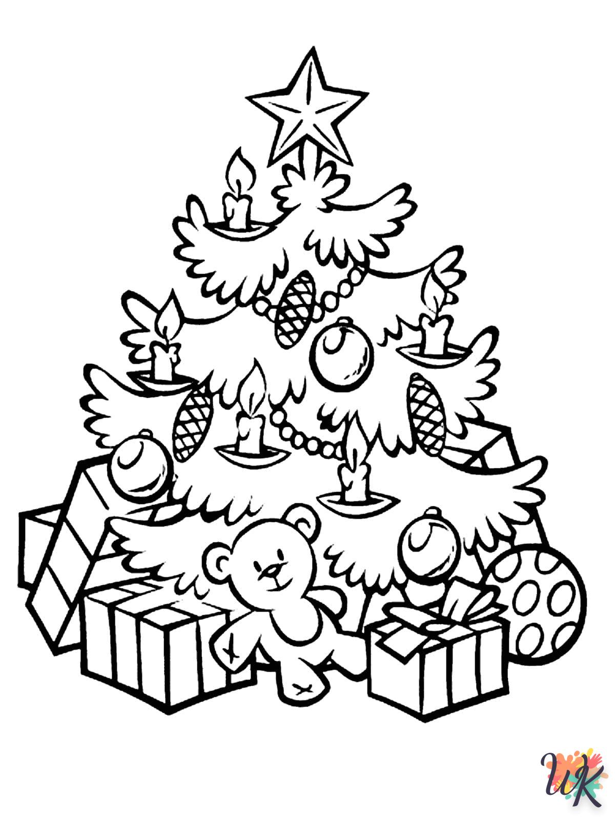 activité coloriage Sapin de Noël  en ligne