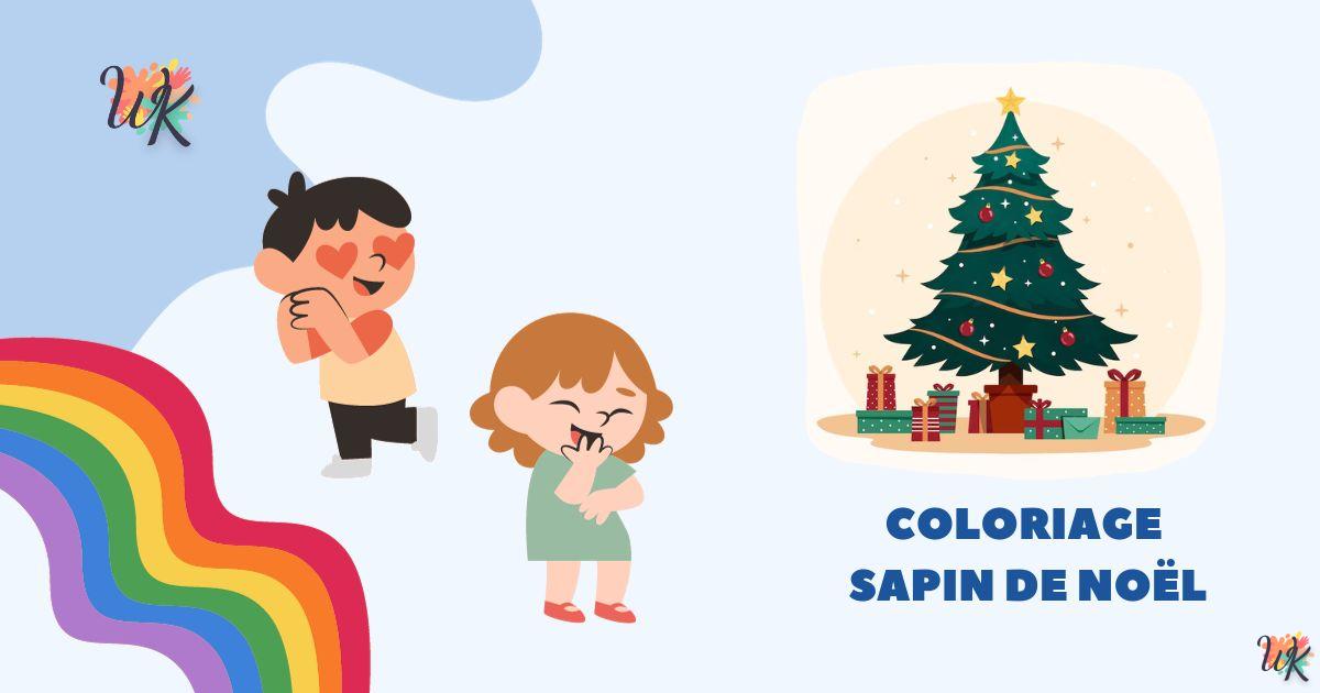 Coloriage Sapin de Noël est un cadeau pour les fêtes de Noël 11 Coloriage Sapin de Noël est un cadeau pour les fêtes de Noël