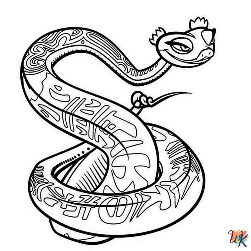 coloriage Serpent  et apprentissage