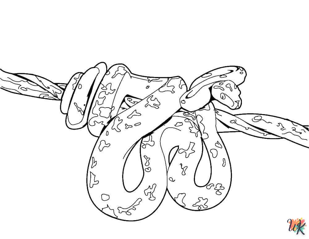 coloriage Serpent  pour enfant de 6 ans