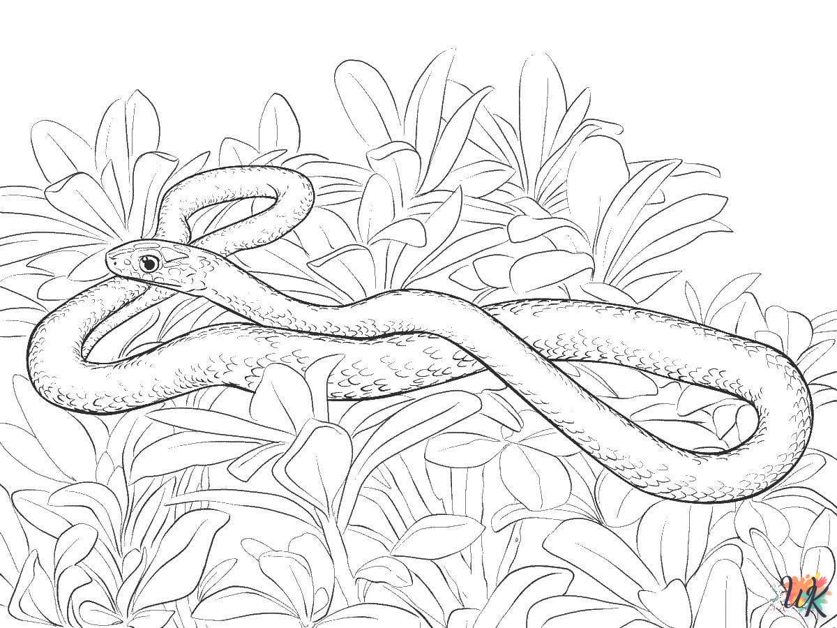 coloriage Serpent  et apprentissage