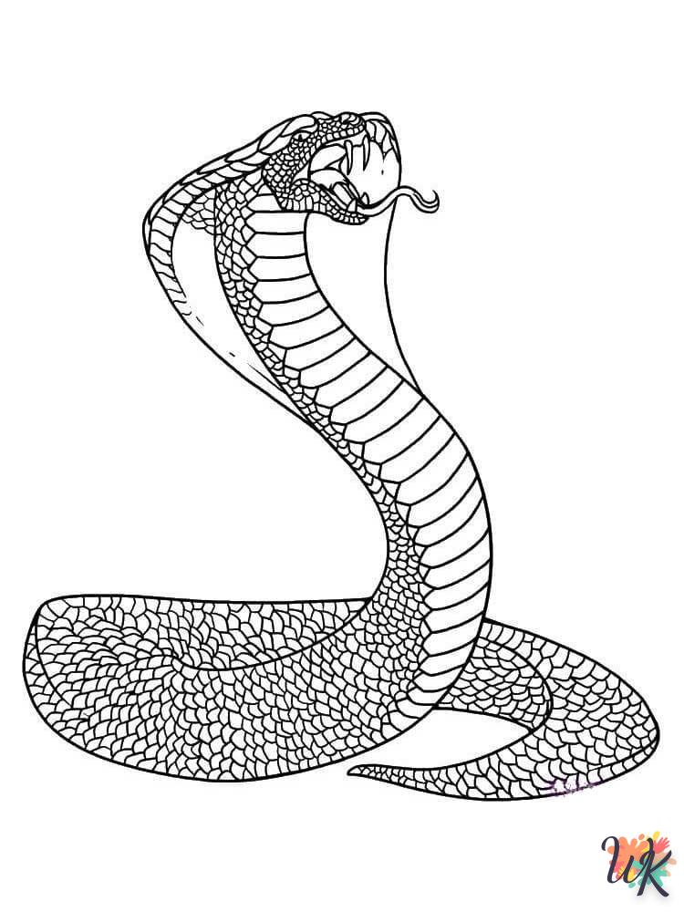 coloriage Serpent  à imprimer pour enfant de 8 ans