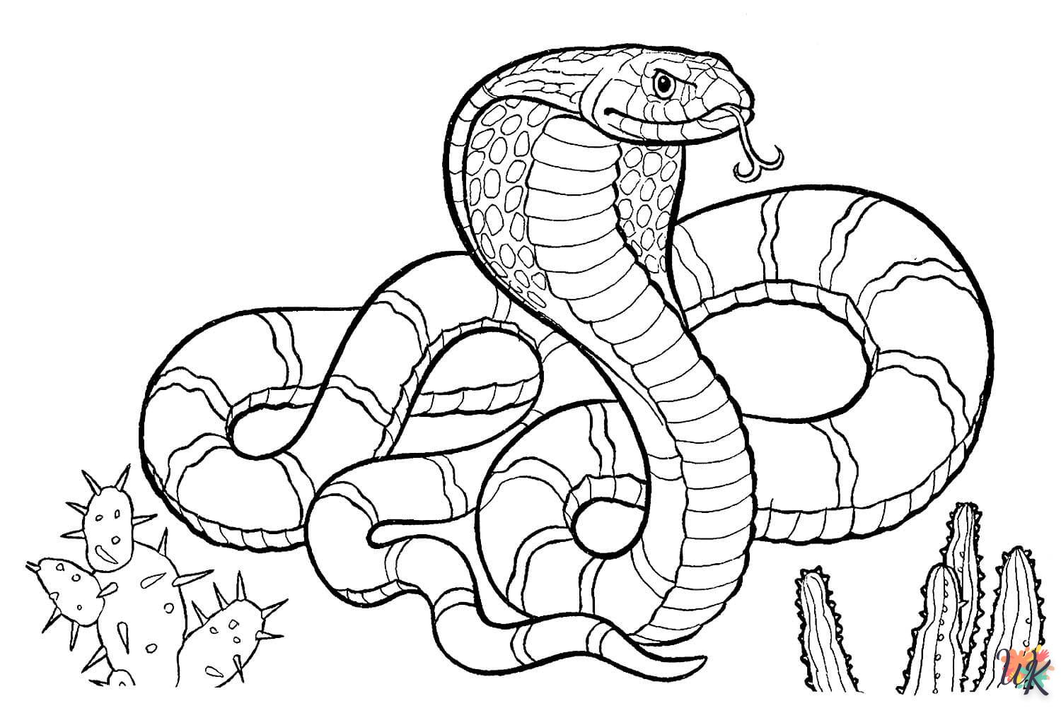 coloriage Serpent  educatif pour enfant