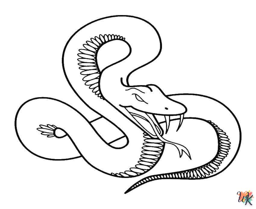 coloriage Serpent  educatif pour enfant