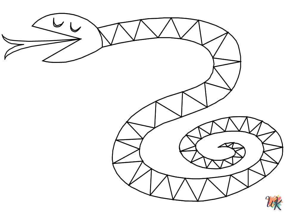 coloriage Serpent  animaux enfant a imprimer