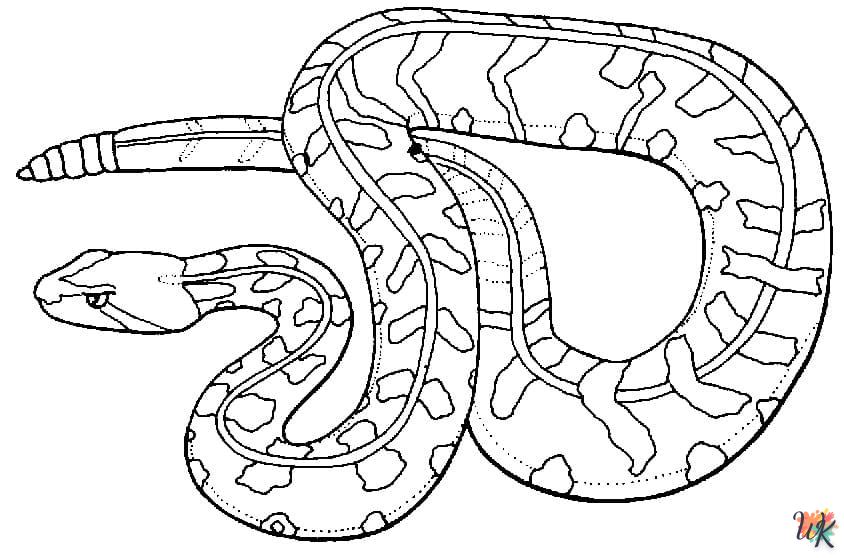 coloriage Serpent  enfant à imprimer pdf