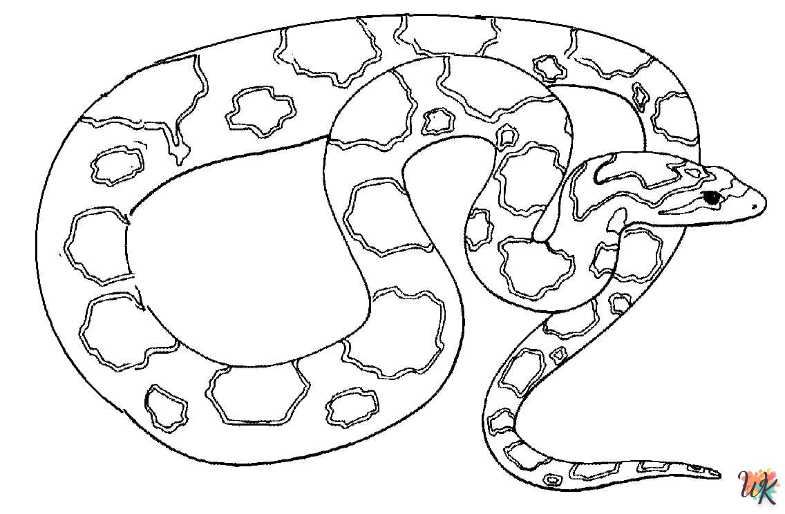 coloriage Serpent  pour enfant de 10 ans