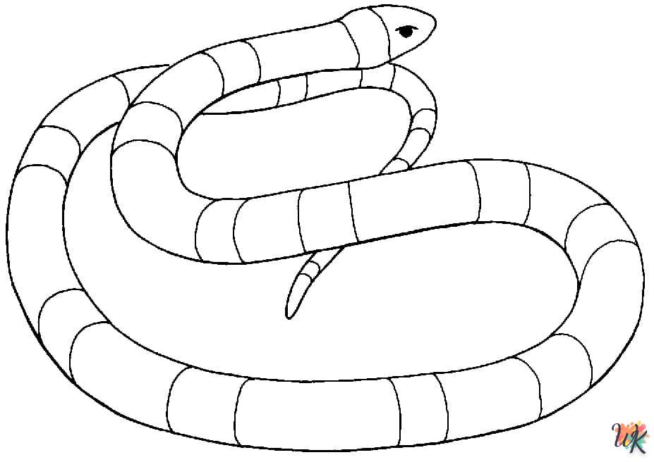 coloriage Serpent  en ligne maternelle