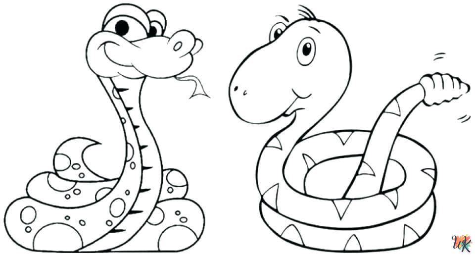 coloriage Serpent  en ligne maternelle