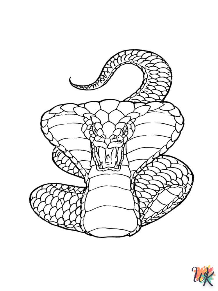 coloriage Serpent  a imprimer pour enfant de 4 ans