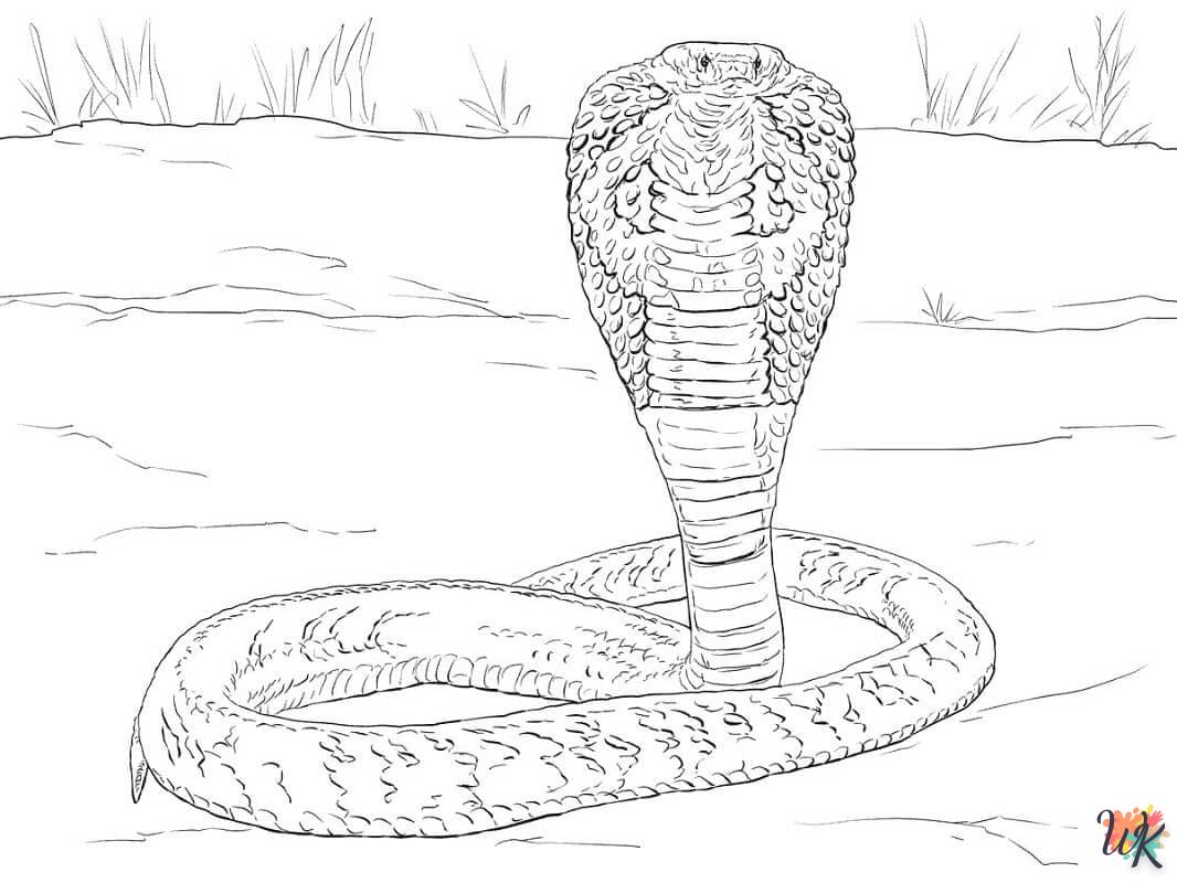 coloriage Serpent  et decoupage a imprimer gratuit