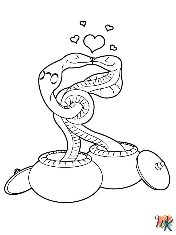 coloriage Serpent  enfant à imprimer pdf