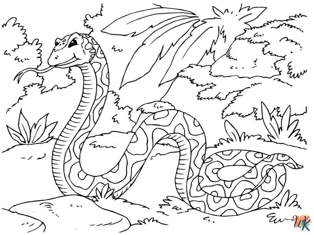 coloriage Serpent  a imprimer enfant 10 ans