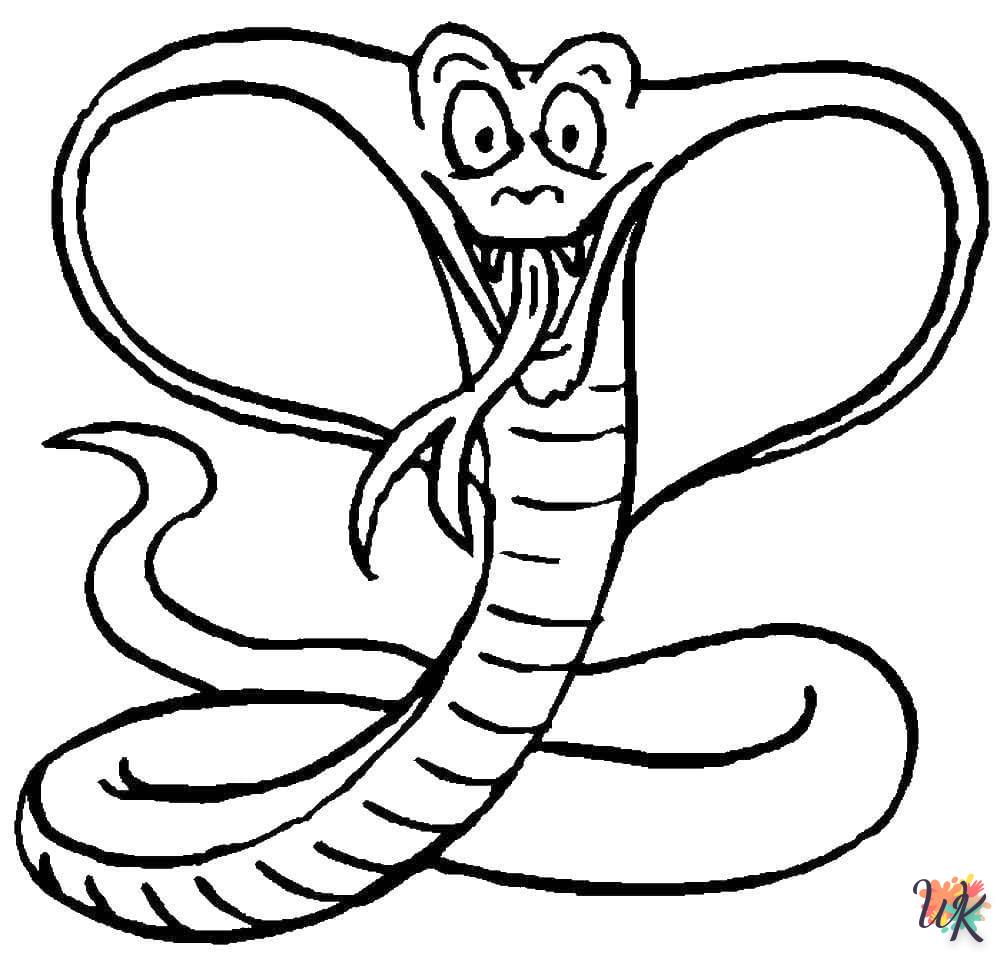 coloriage Serpent  dinosaures en ligne gratuit à imprimer