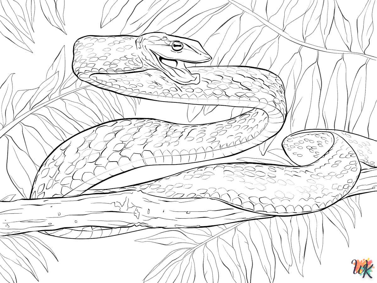 coloriage Serpent  enfant à imprimer pdf