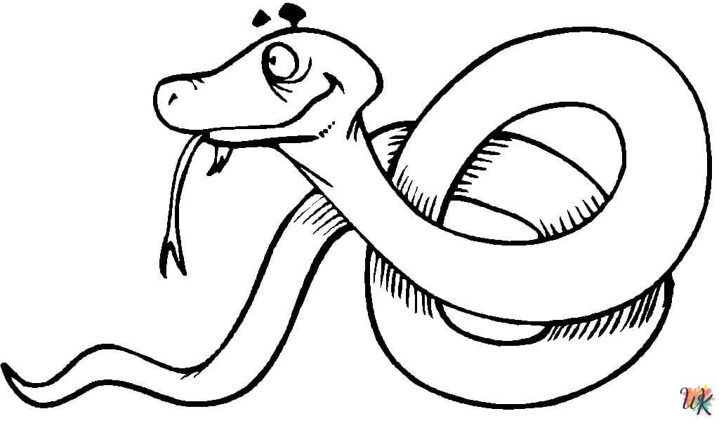 coloriage Serpent  enfant à imprimer pdf