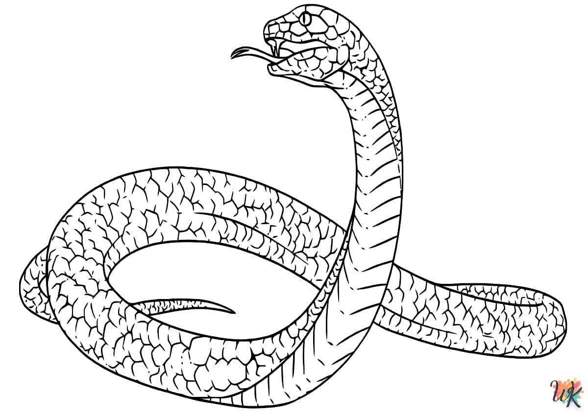 coloriage Serpent  d'enfant a imprimer