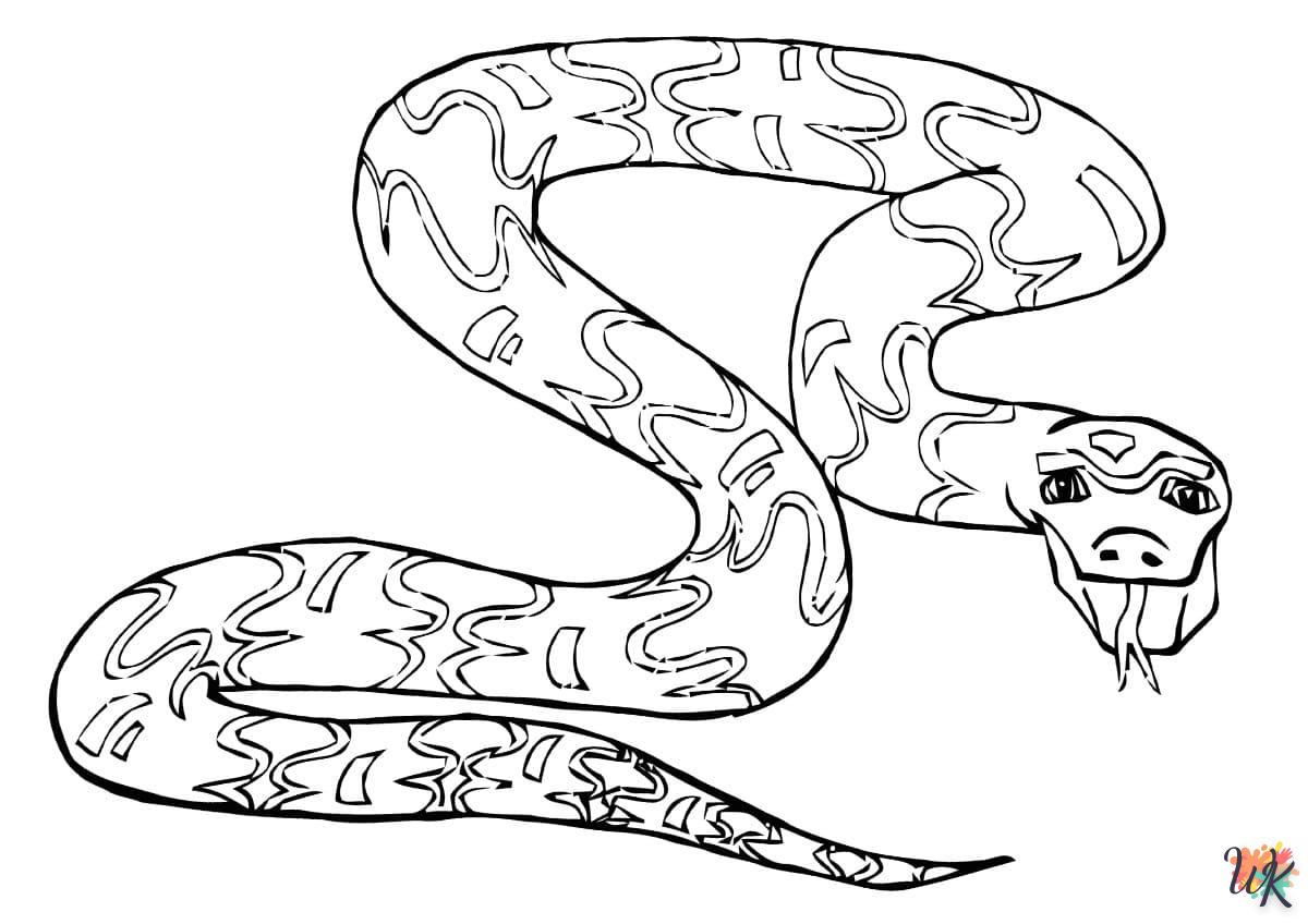 coloriage Serpent  à numéro adulte en ligne gratuit