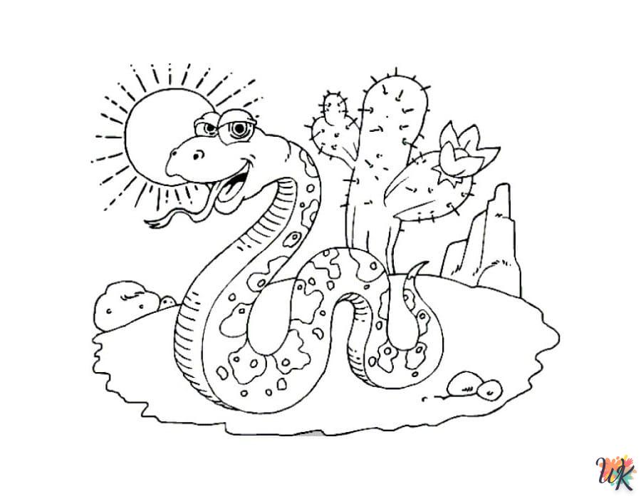 coloriage Serpent  gratuit à imprimer