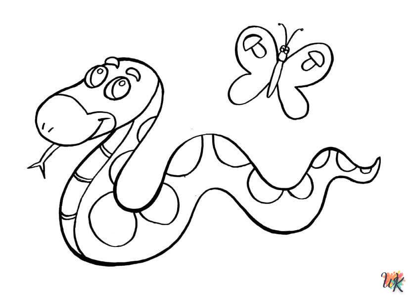 coloriage Serpent  pour enfant