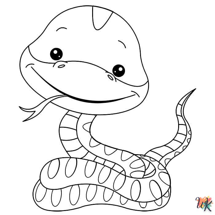 activité coloriage Serpent  en ligne