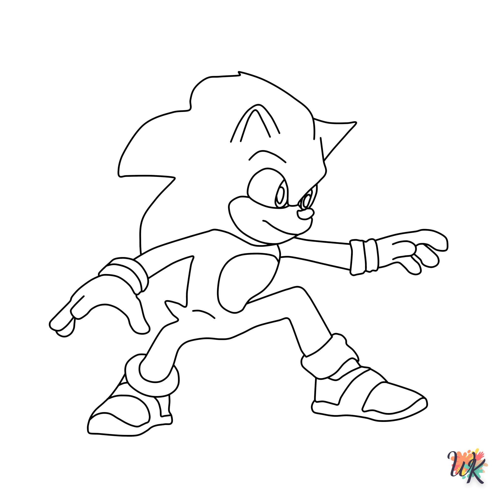 coloriage Sonic  à imprimer pdf gratuit