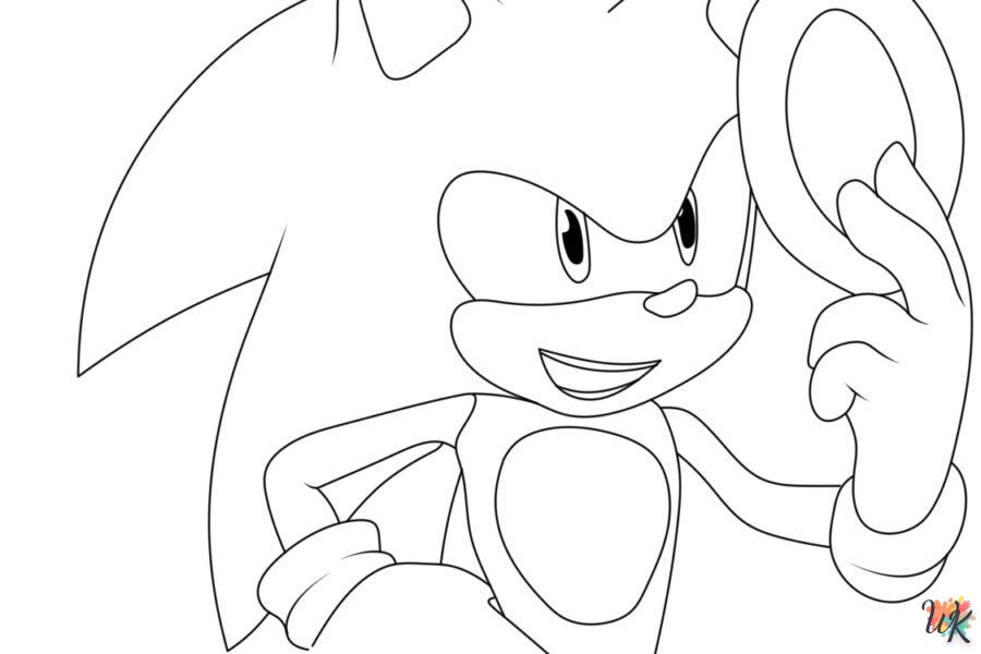coloriage Sonic  enfant 7 ans a imprimer