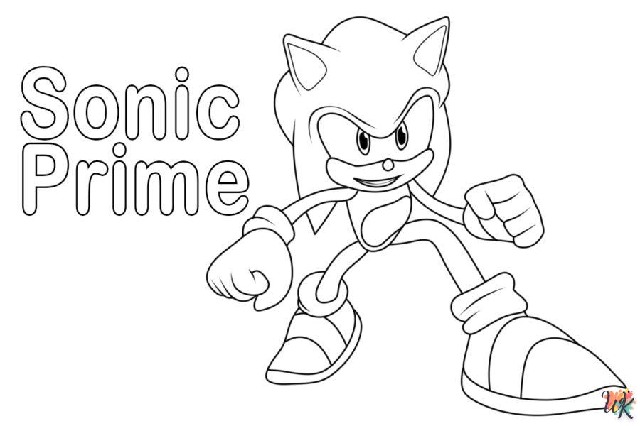 coloriage Sonic  enfant 6 ans à imprimer
