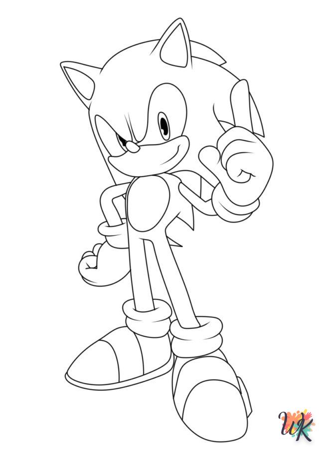 coloriage Sonic  pour enfants à télécharger