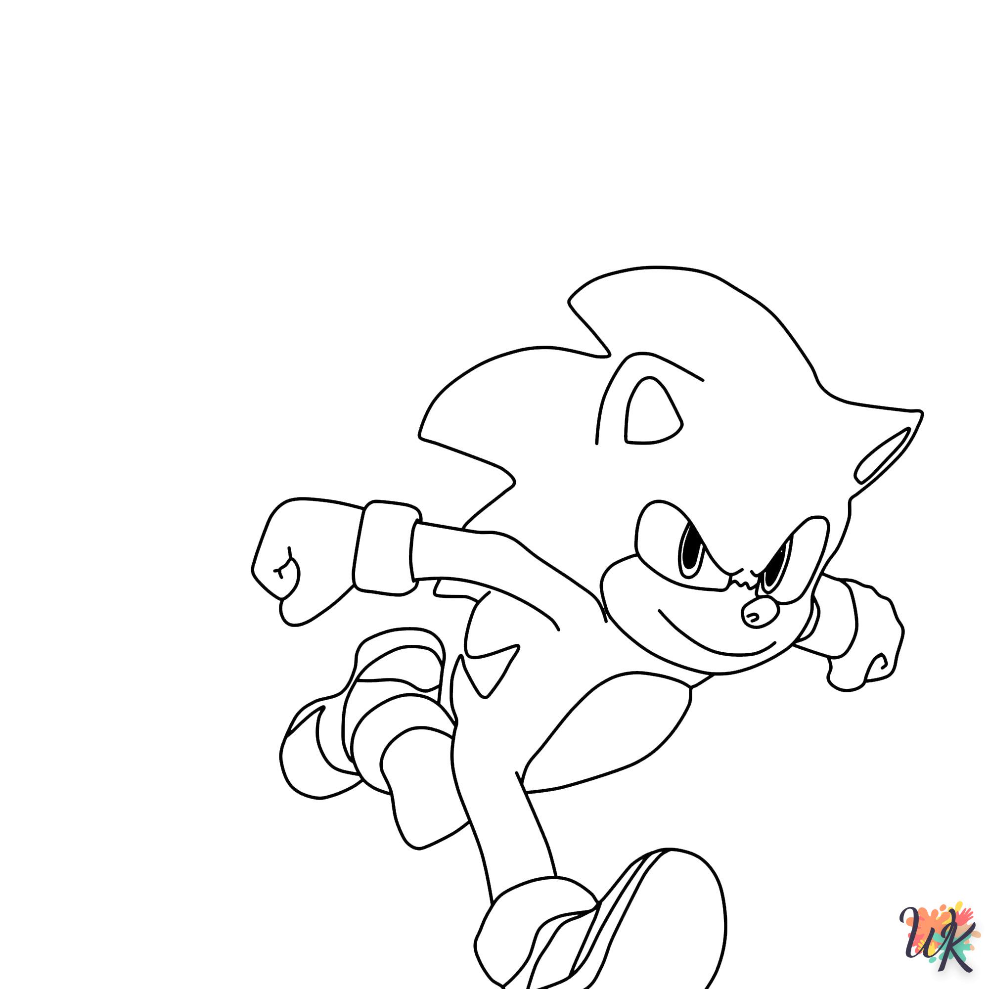 coloriage Sonic  de pour enfants