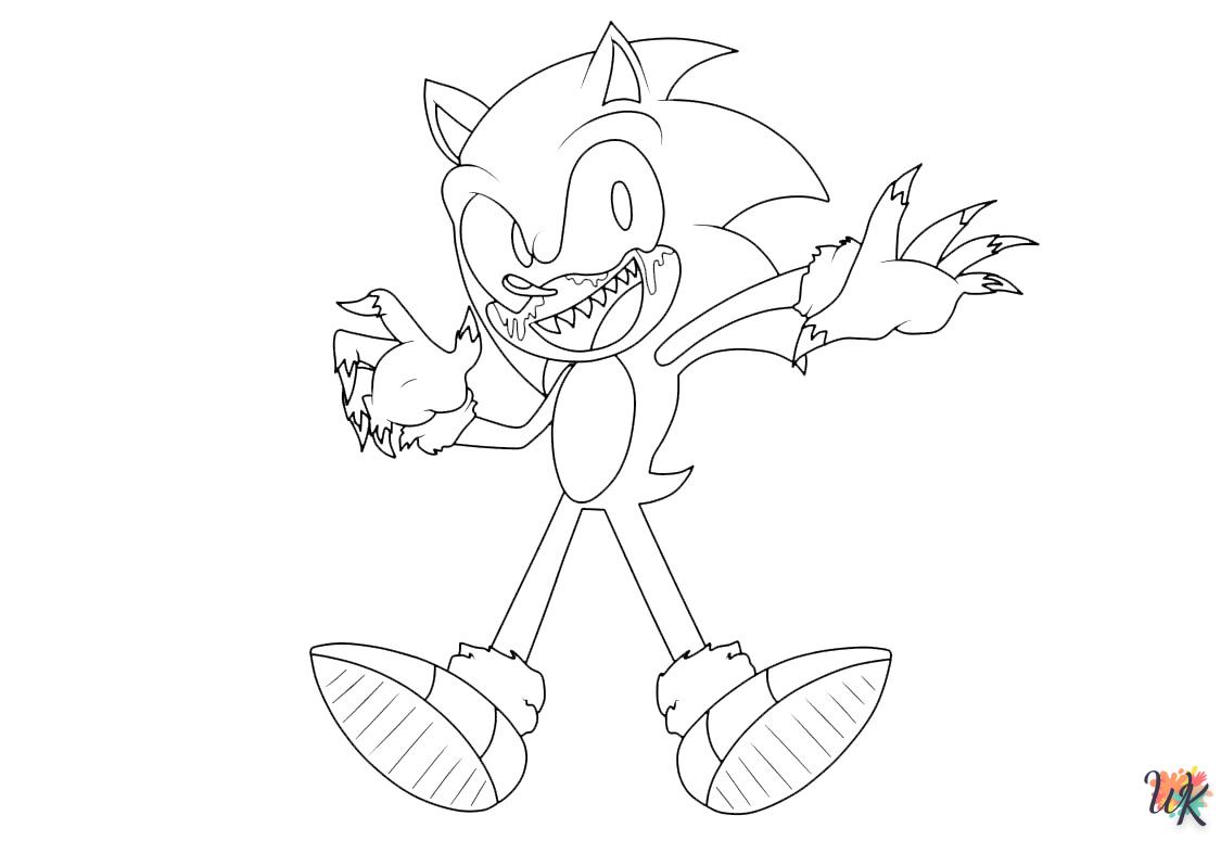 coloriage Sonic  à imprimer gratuit