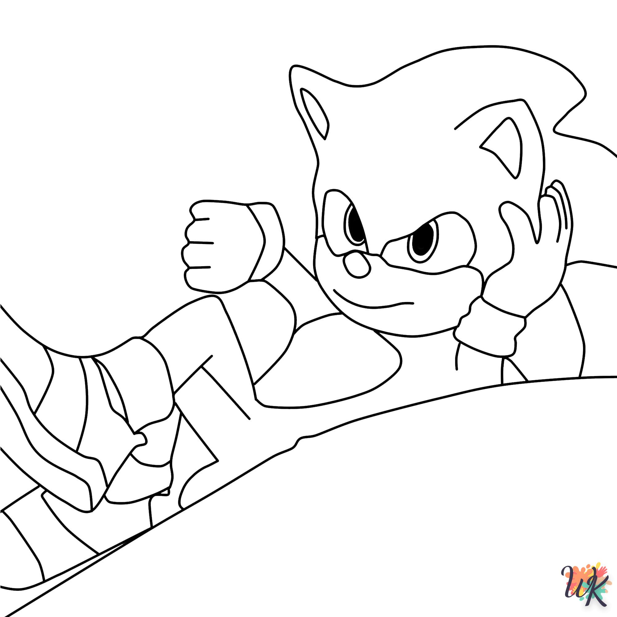 coloriage Sonic  pour enfant de 10 ans