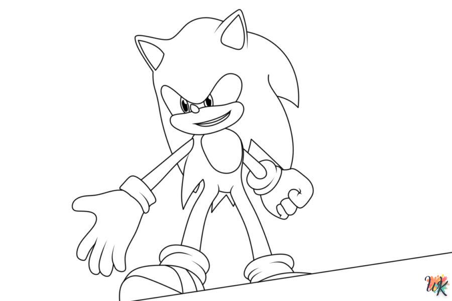coloriage Sonic  pour enfant de 2 ans