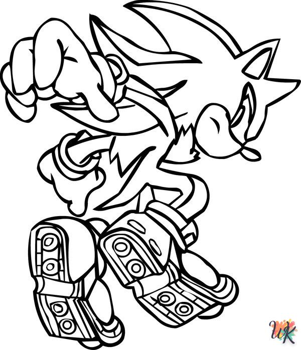 coloriage Sonic  d'enfant a imprimer