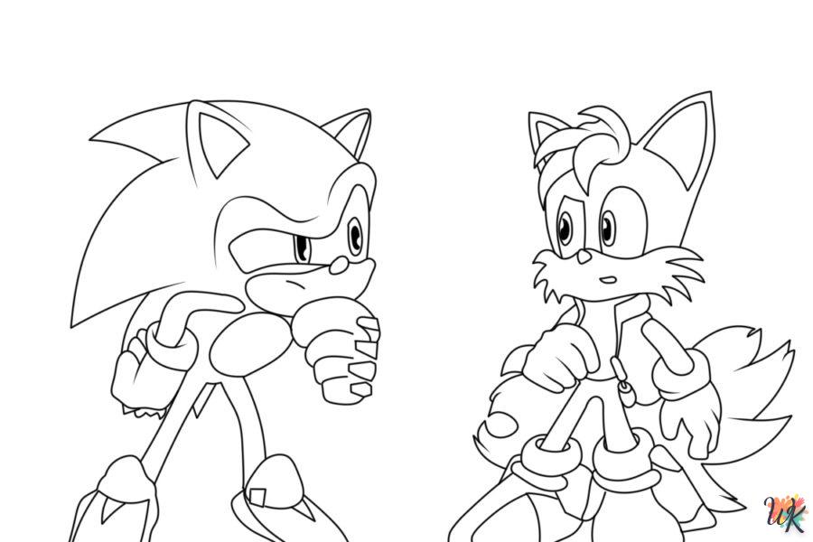 coloriage Sonic  à imprimer gratuitement pdf