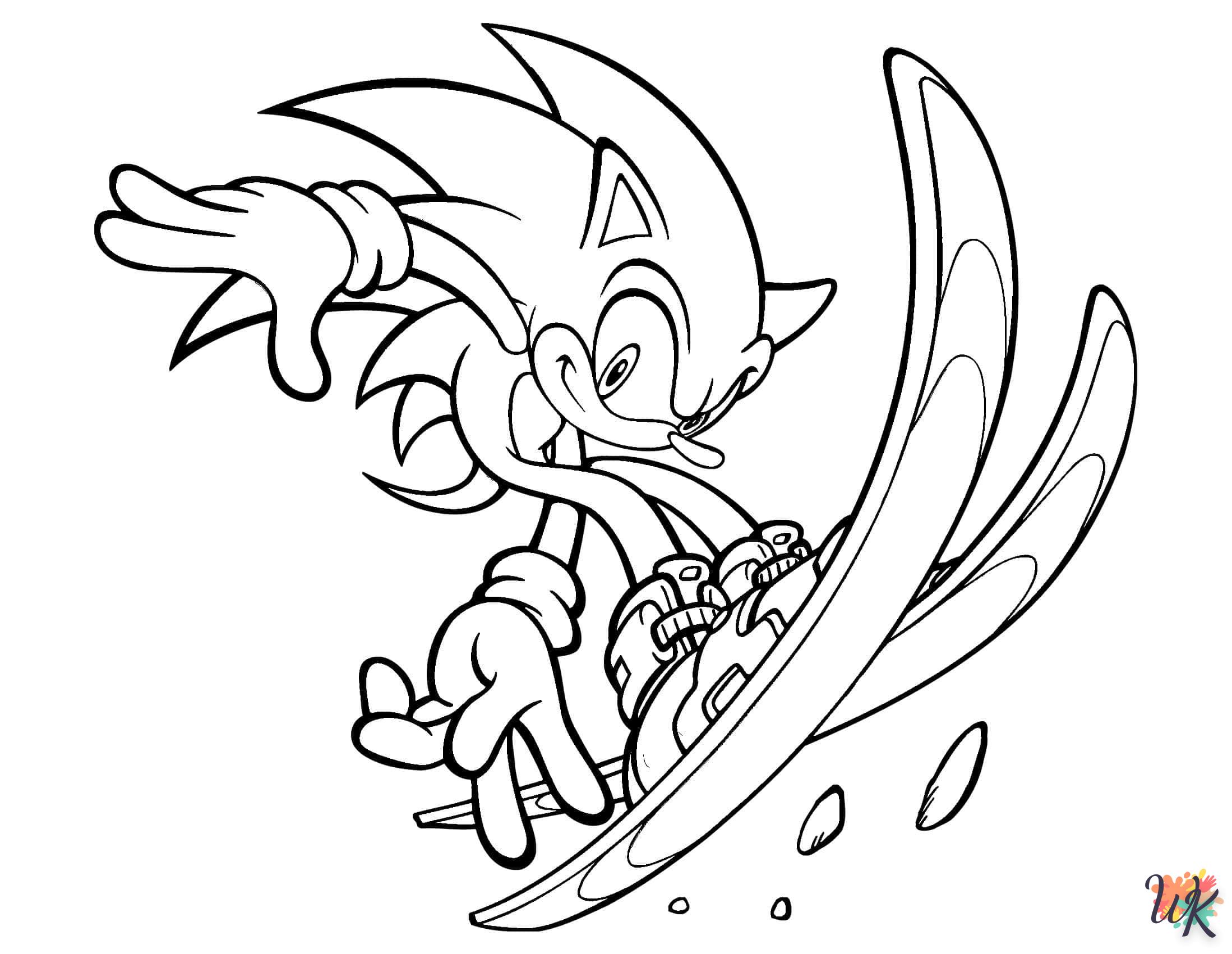 coloriage Sonic  a colorier en ligne