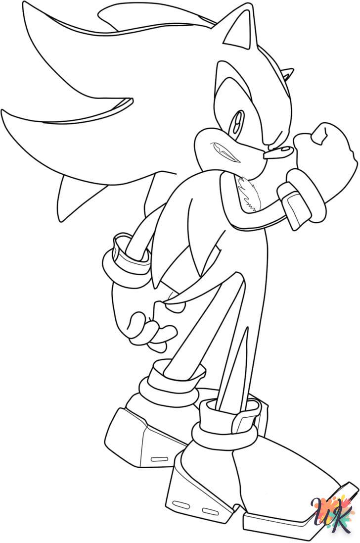 coloriage Sonic  7 ans en ligne gratuit à imprimer