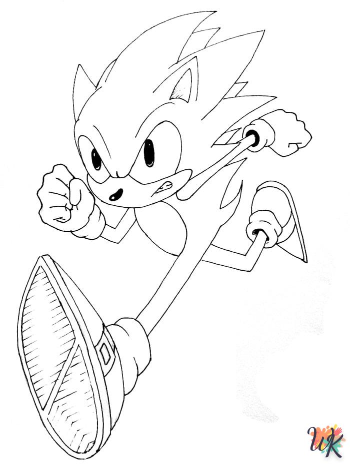 coloriage Sonic  pour enfants a imprimer