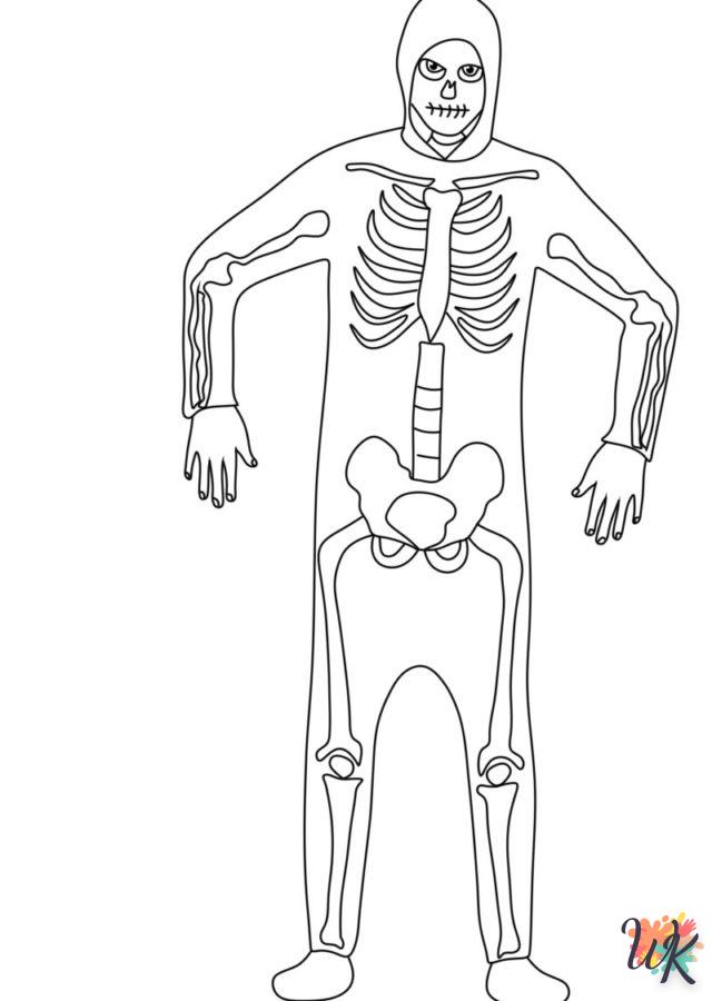 coloriage Squelette  à imprimer pdf